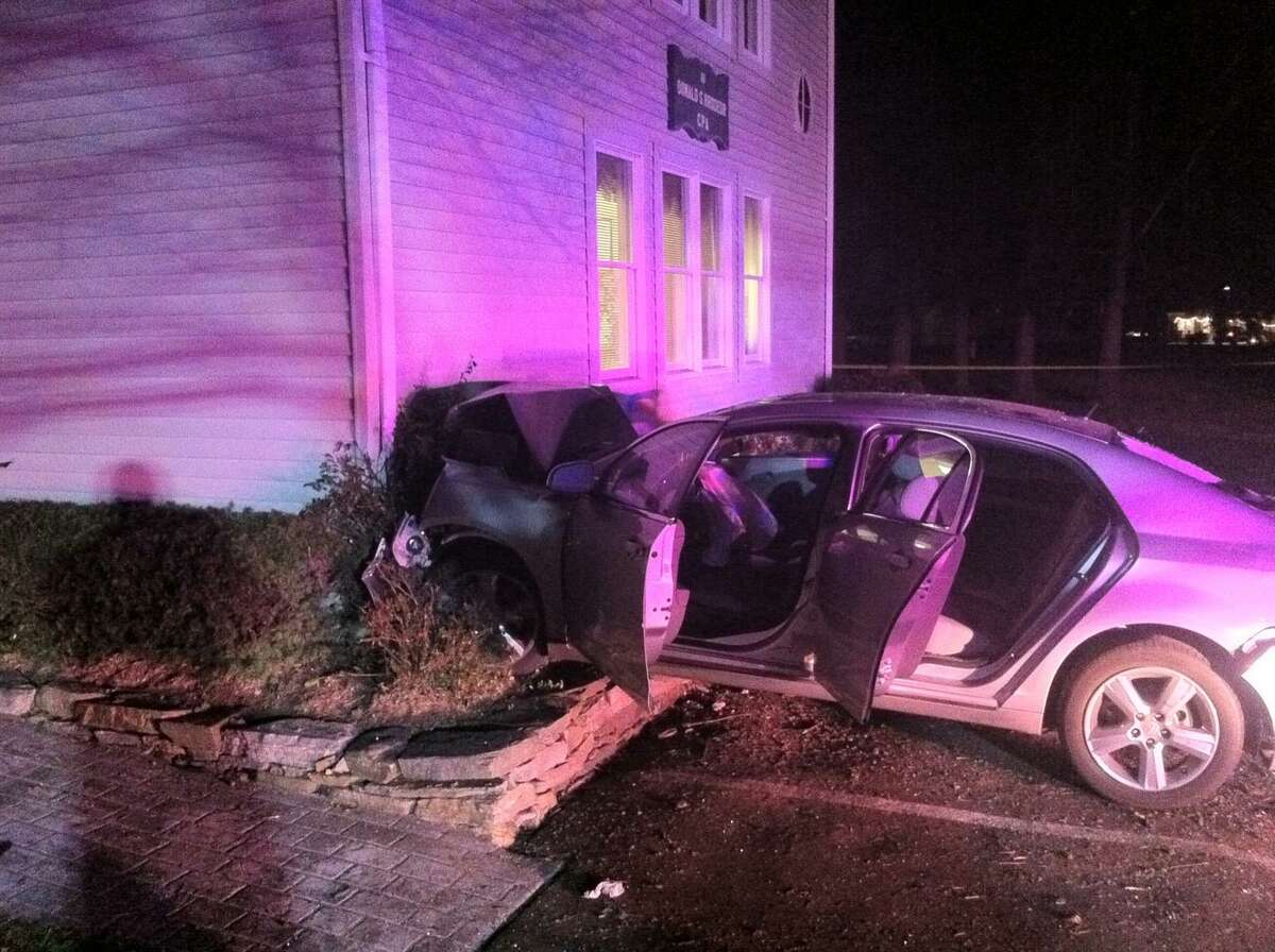 Crash scene. Photo courtesy of Old Saybrook Police Department.
