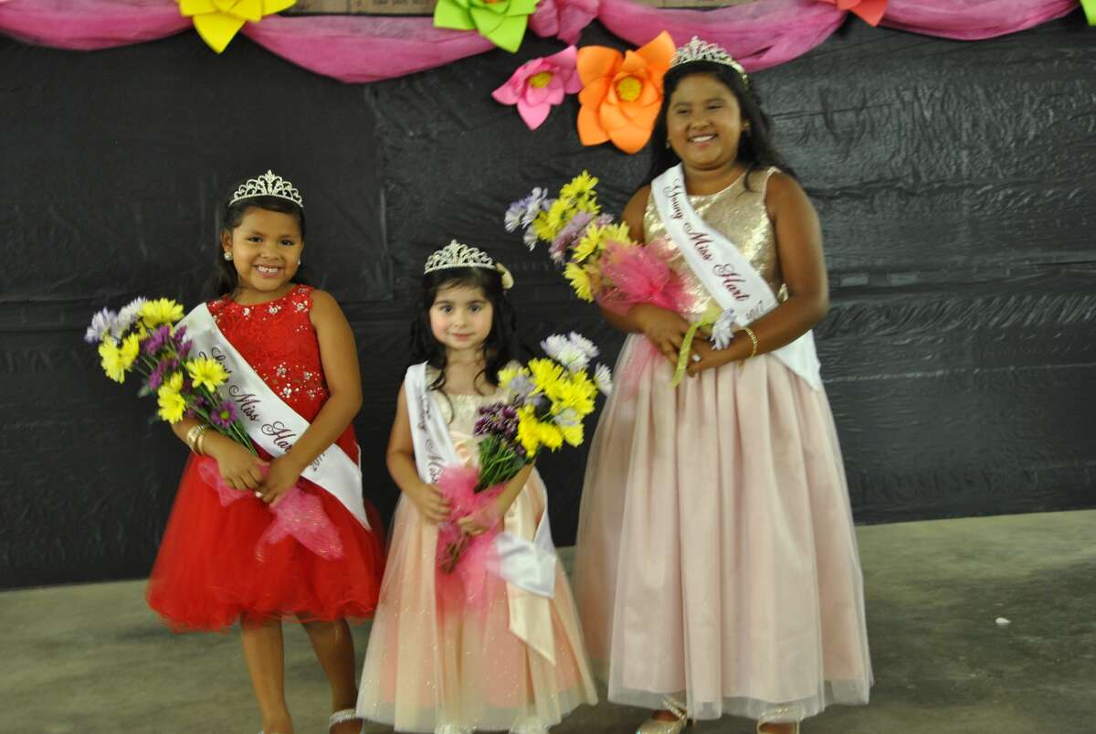Winners in Thursday’s Hart Days pageant include Allie Montemayor (left), age 3, Young Miss Hart; Yazmine Gamaz Gonzalez, age 5, Little Miss Hart; and Alesia Gonzales, age 9, Young Miss Hart.