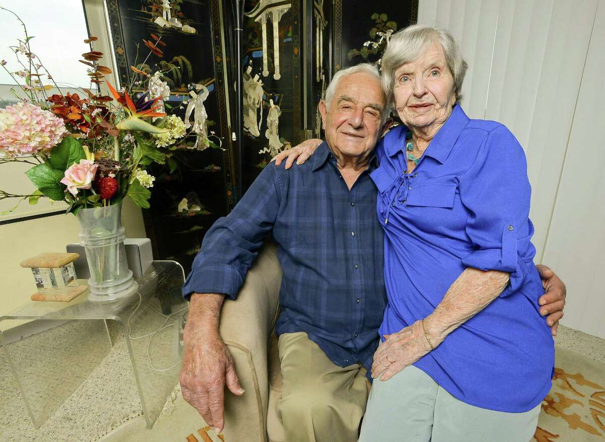 Bill and Irene Lazarus in their Stamford, Connecticut home celebrating 73 years of marriage together on Thursday, July 27, 2017. The couple was married on July 8th, 1944 in Macon, Georgia.