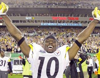 SUPER BOWL XLIII: Holmes' great catch lifts Steelers to sixth