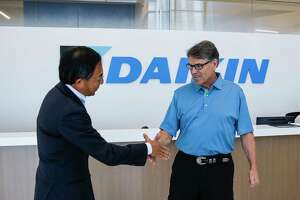 Perry addresses climate, transgender troops and more in Daikin visit