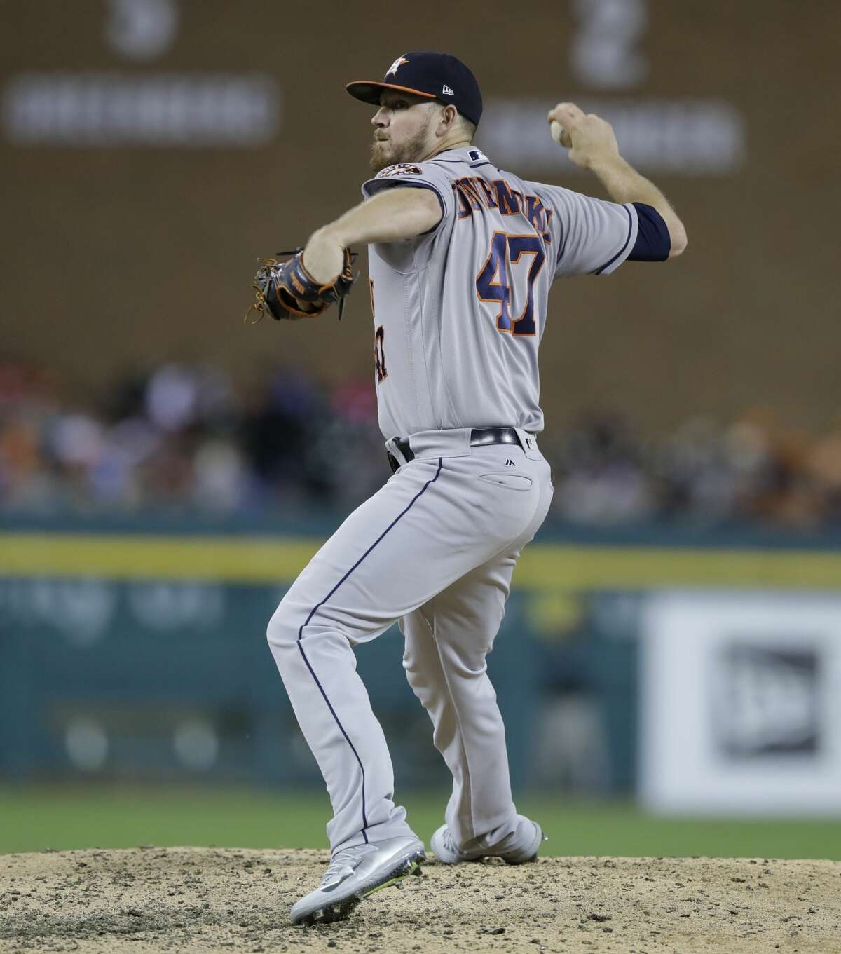 Astros relief pitcher Chris Devenski has struggled recently with command of his fastball and slider. He has given up seven runs in his last 9 2/3 innings.