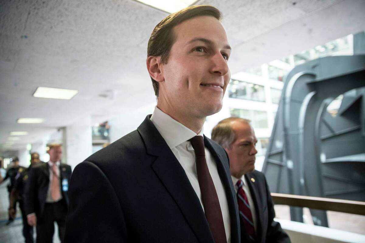 White House senior adviser Jared Kushner arrives on Capitol Hill in Washington, Monday, July 24, 2017, to meet behind closed doors with the Senate Intelligence Committee as it investigates Russia's election meddling and possible ties to the Trump Administration. (AP Photo/J. Scott Applewhite)