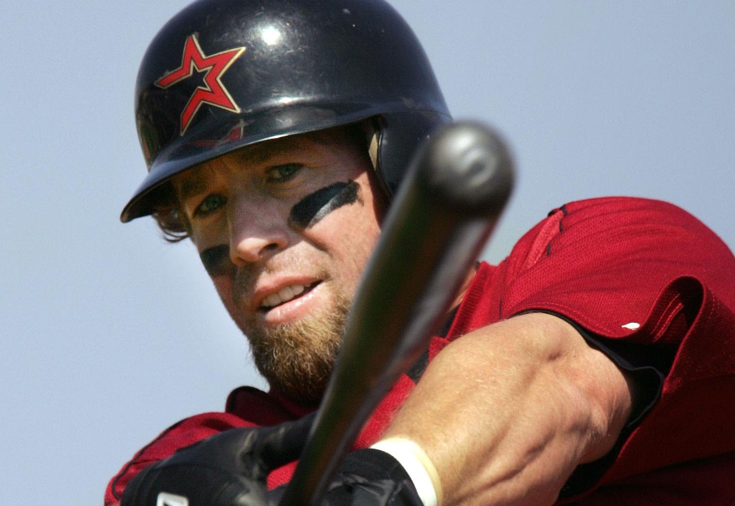 Houston Astros Craig Biggio poses for a portrait with Jeff Bagwell