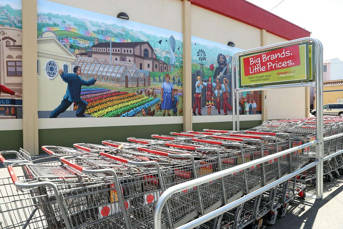 Mural by Arthur Koch on Grocery Outlet Bargain Center in Portola District in San Francisco, Calif. on Wednesday, July 19, 2017.