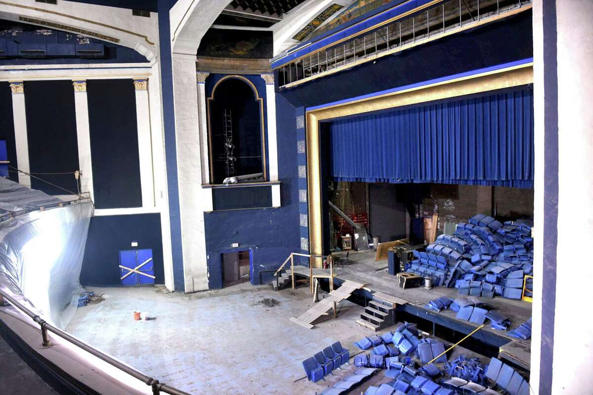 Renovations have begun inside the former Palace and Roger Sherman Theater which will reopen as the College Street Music Hall in New Haven on 1/14/2015.Photo by Arnold Gold/New Haven Register agold@newhavenregister.com