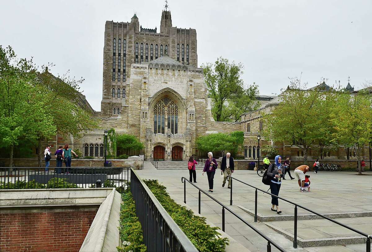 The Sterling Memorial Library at Yale University, New Haven, Conn., Saturday, May 9, 2015. (Catherine Avalone/New Haven Register)