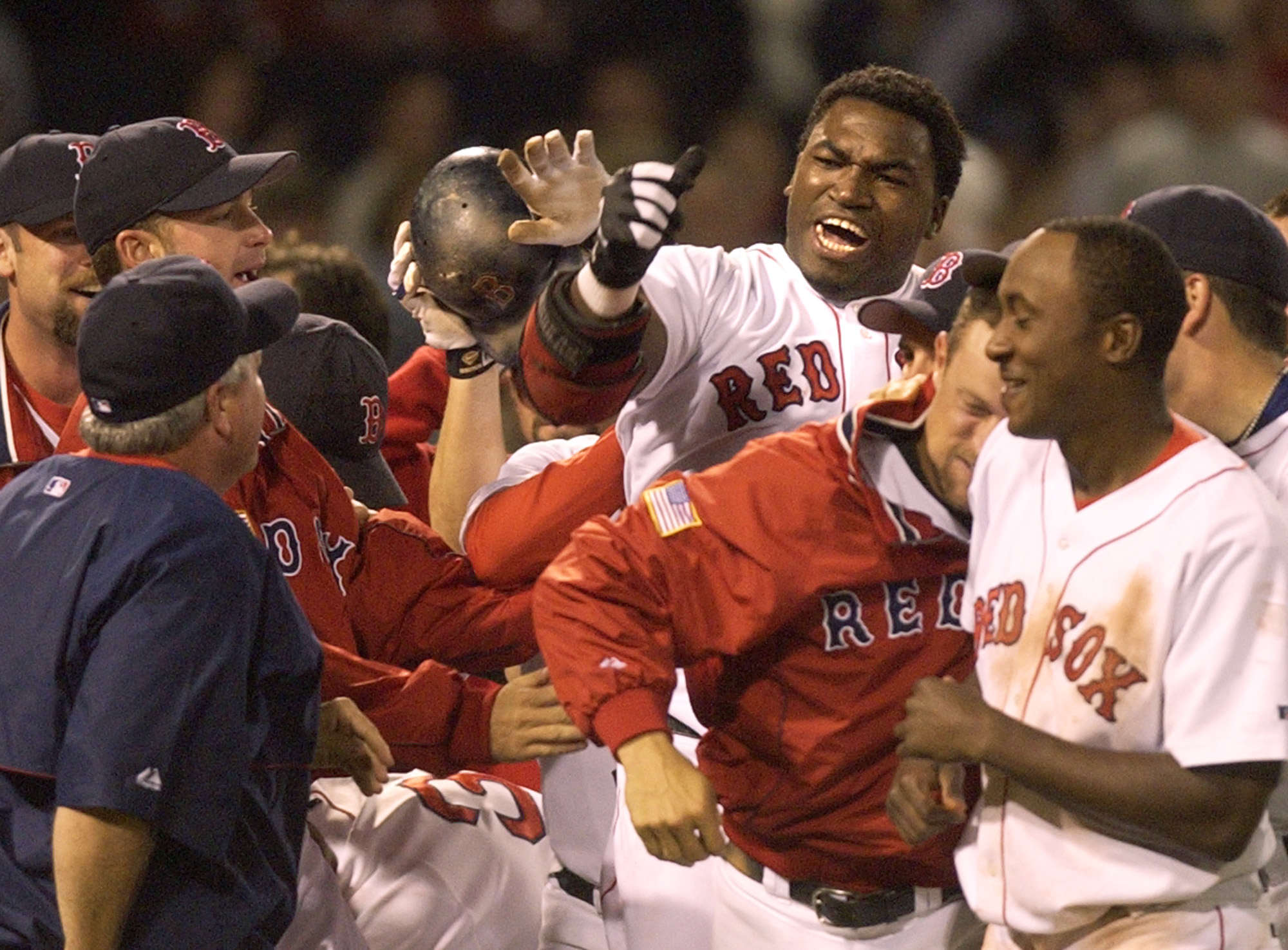 Fellow Dominican star David Ortiz salutes Pedro Martinez