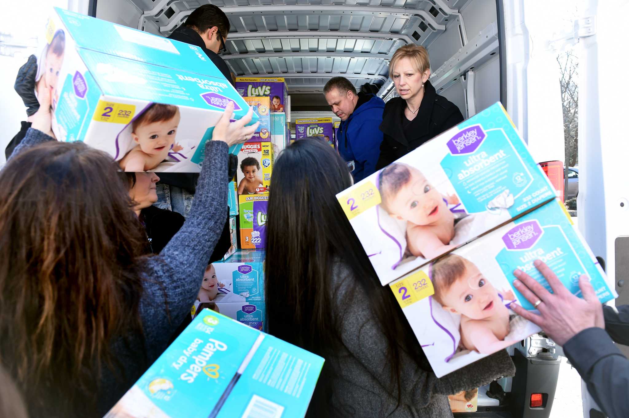 Photos of Diaper Donation by Connex Credit Union