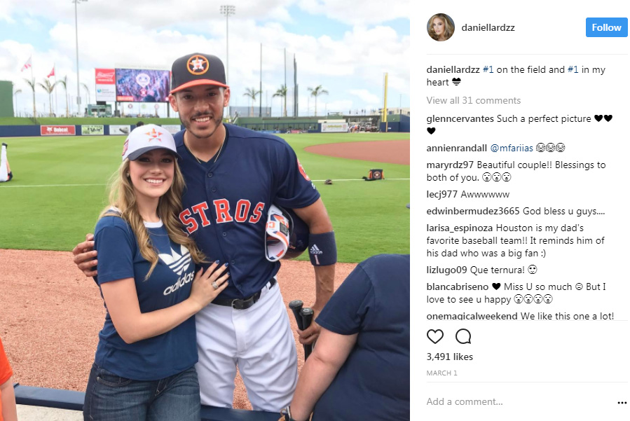 Houston Astros: Carlos Correa, wife Daniella Rodriguez unveil