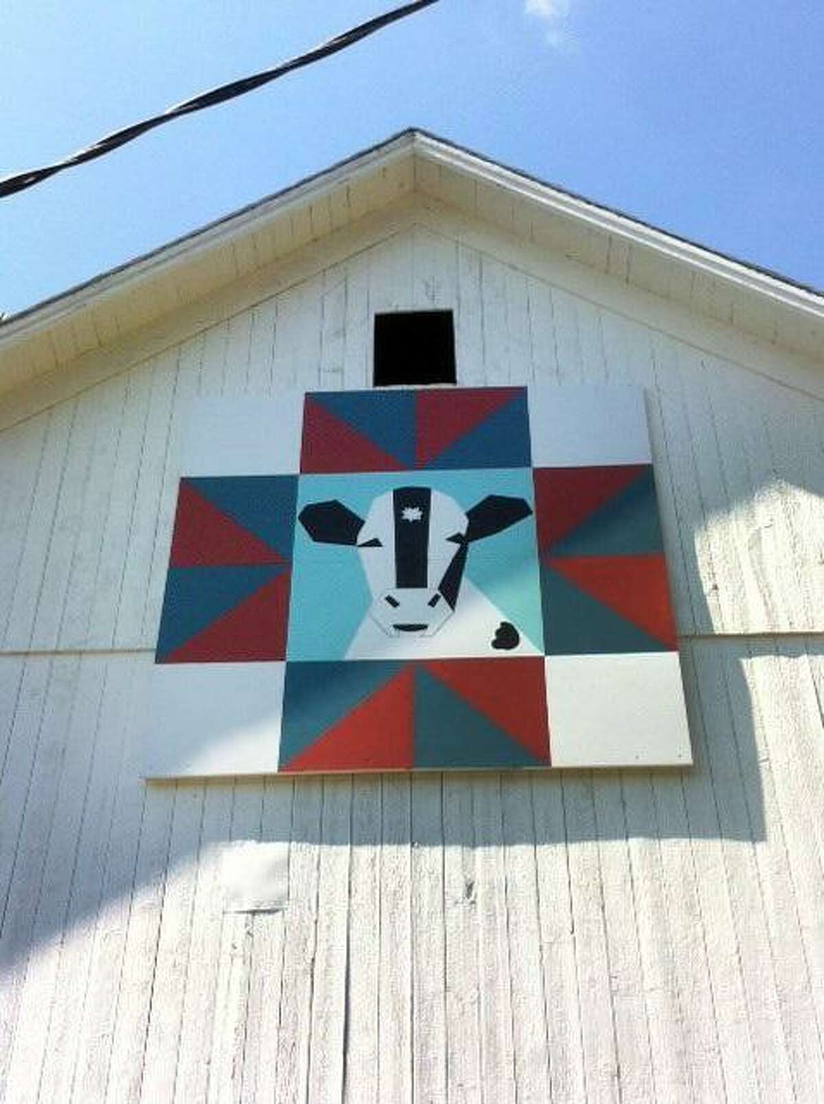 A quilt painting at 19 Wheaton Rd. in New Milford. New Milford will be the first Connecticut town to have a barn quilt trail  several barns with quiltlike painted patches on walls. The point of the endeavor is to bring attention to folk art and the towns agricultural roots.