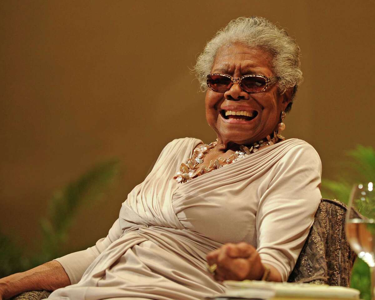 Dr. Maya Angelou speaks on race relations at Congregation B’nai Israel and Ebenezer Baptist Church on January 16, 2014 in Boca Raton, Florida.