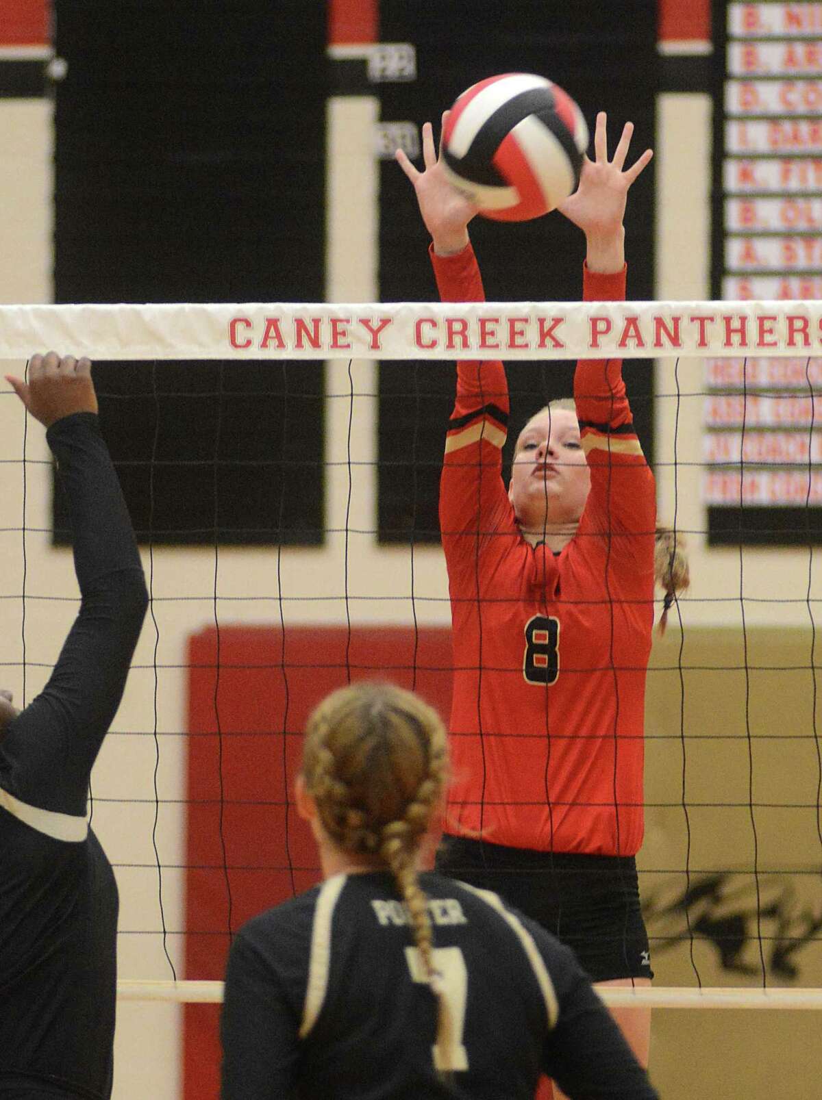 Caney Creek senior Kelsey Fitts returns as an outside hitter. She was first-team All-District 21-5A last year.