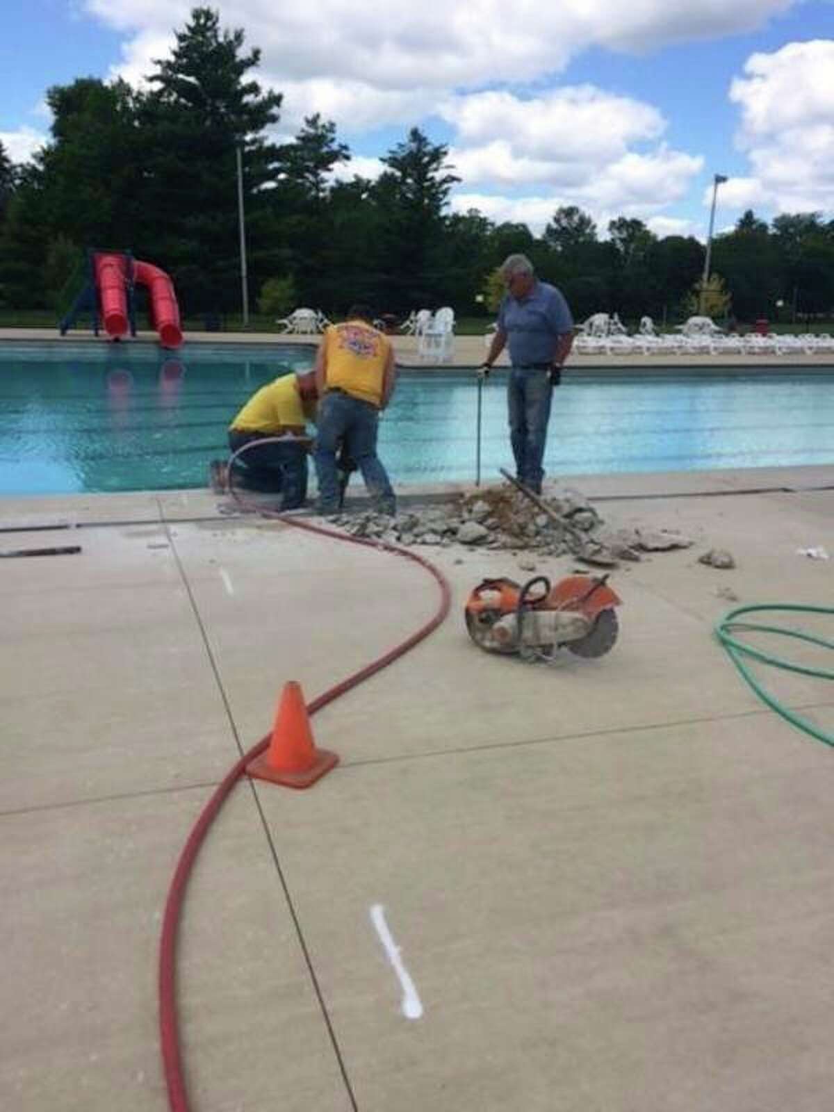 Midland Parks and Recreation posted these photos during the recent leak at Plymouth Pool.