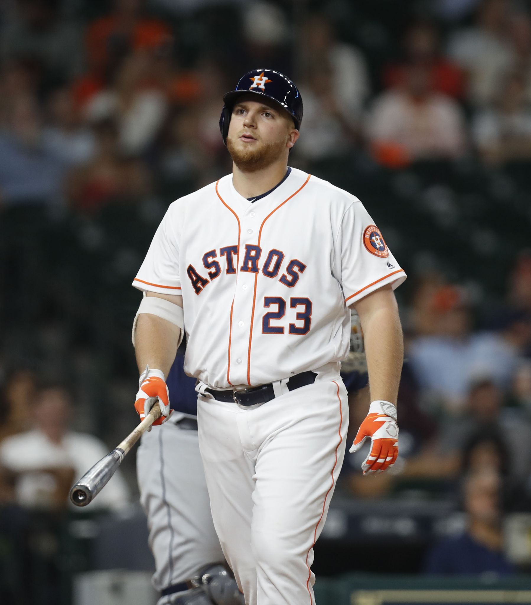 Gritty tried to get the crowd going by banging on a Houston Astros branded garbage  bin mid-game - Article - Bardown