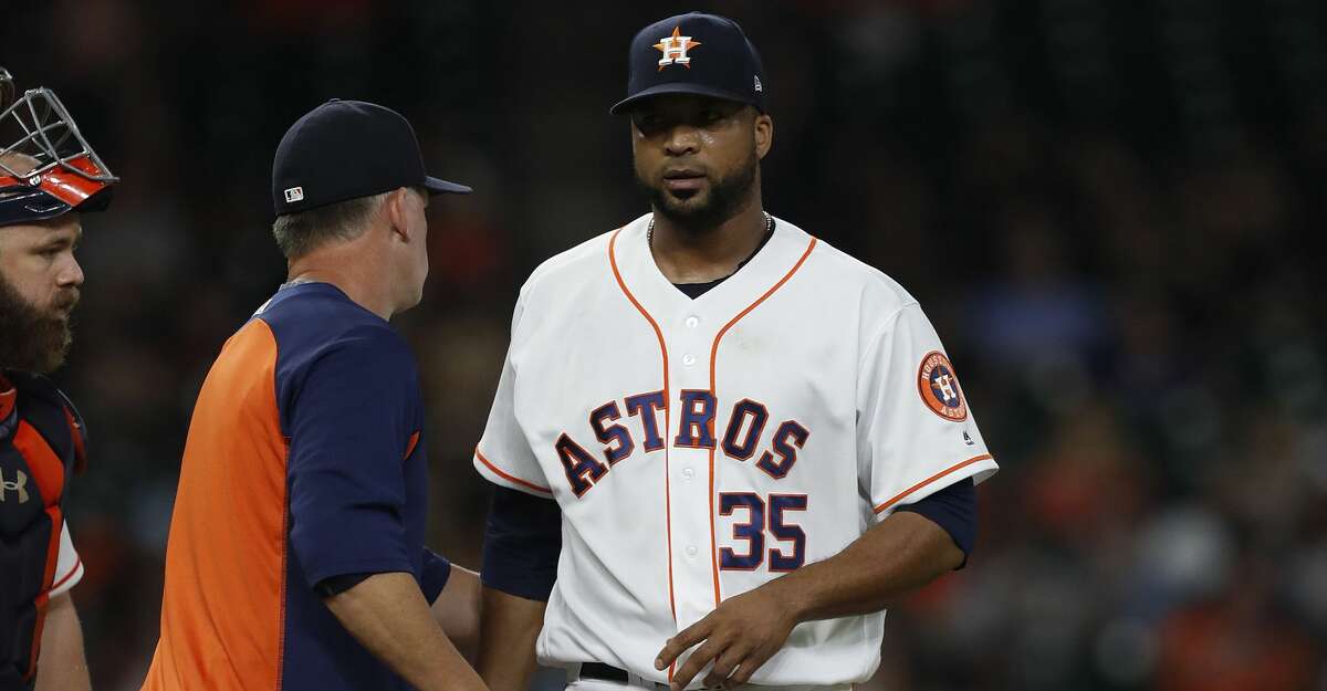 Being removed during an inning has become a familiar experience for Francisco Liriano since he joined the Astros earlier this month.