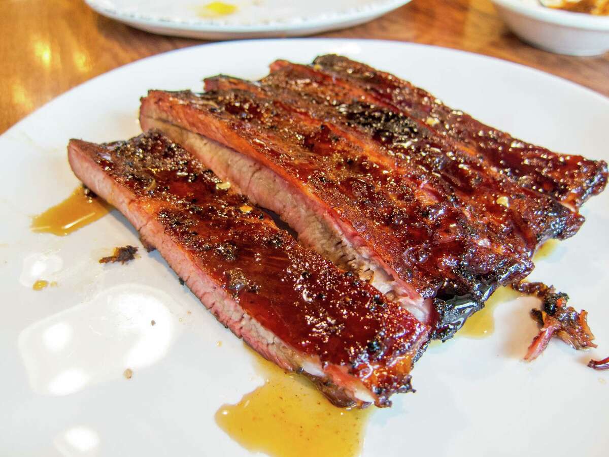 Glazed pork ribs at Gatlin's BBQ