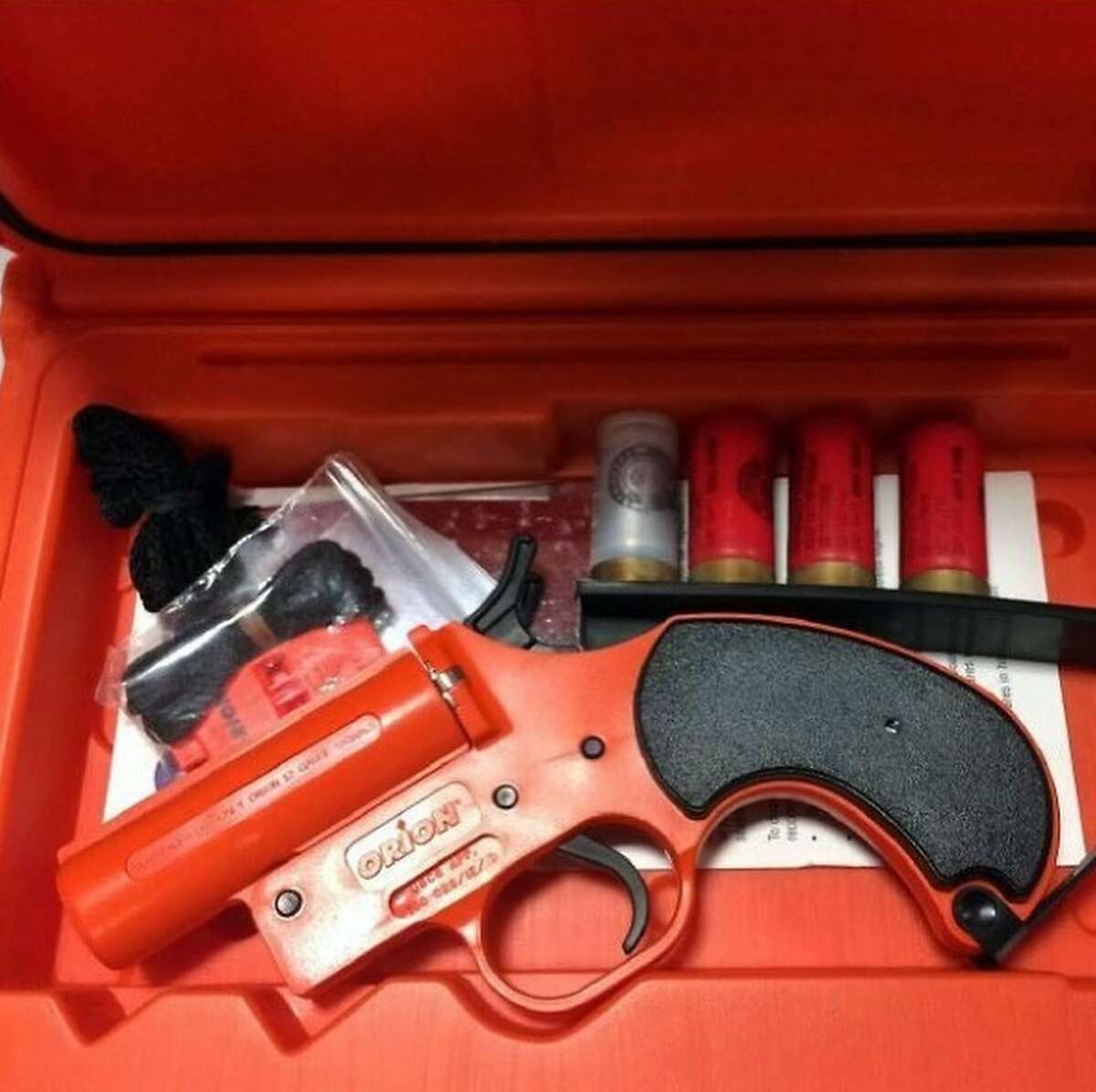 TSA posted a series of photos of things people tried to bring on airplanes. For your entertainment and education, here's what you CANNOT take on airplanes...  TSA: "We need to talk about your flare. If you want to express yourself, this is the wrong kind of flare. You need flair. 37 pieces to be exact… This flare gun was discovered in a carry-on bag at Honolulu (HNL). Flare guns are only permitted in checked bags without the flares."