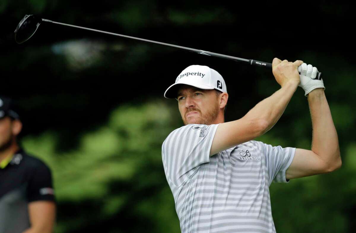 Jimmy Walker tees off on the second hole during the second round of the Bridgestone Invitational golf tournament at Firestone Country Club, Friday, Aug. 4, 2017, in Akron, Ohio. (AP Photo/Tony Dejak) ORG XMIT: OHTD105