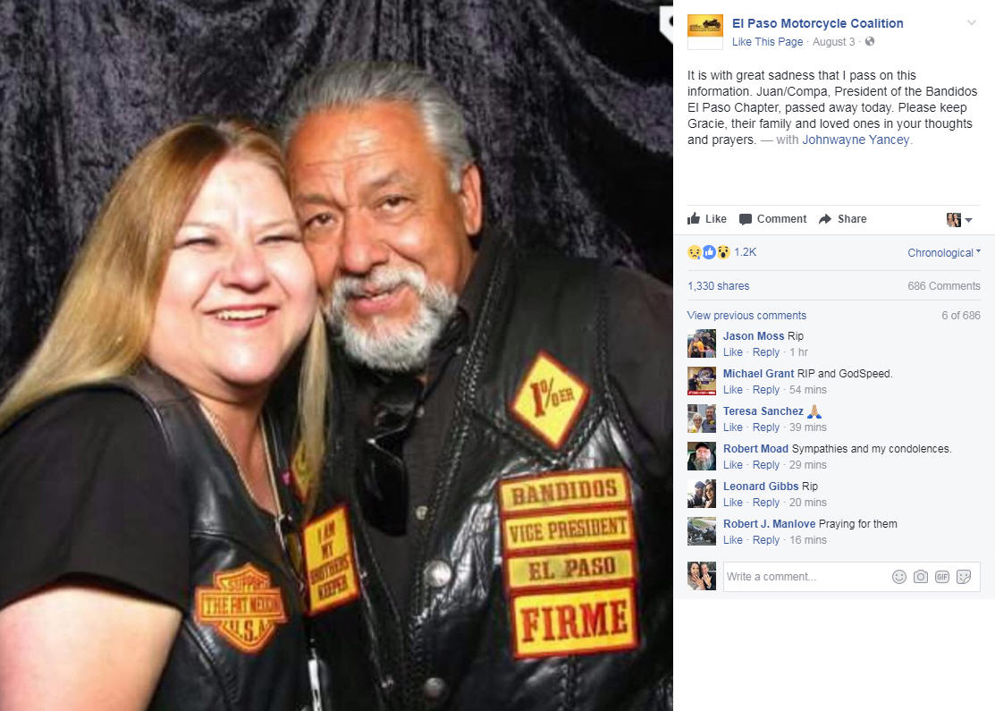 Leader of the Bandidos biker club dies after being shot during fight ...