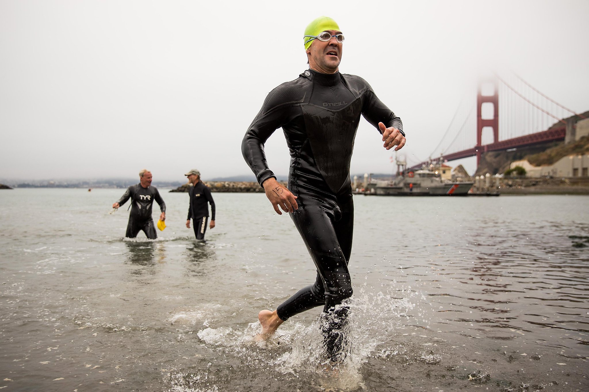 SEALs casualties honored with chilly Golden Gate swim