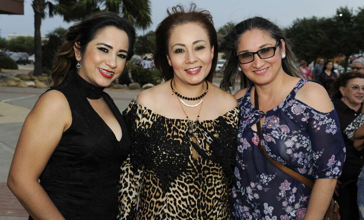 Diana Estrada, Monica Flores and Tere Escamilla at the Laredo Energy Arena for the Cristian Castro concert.