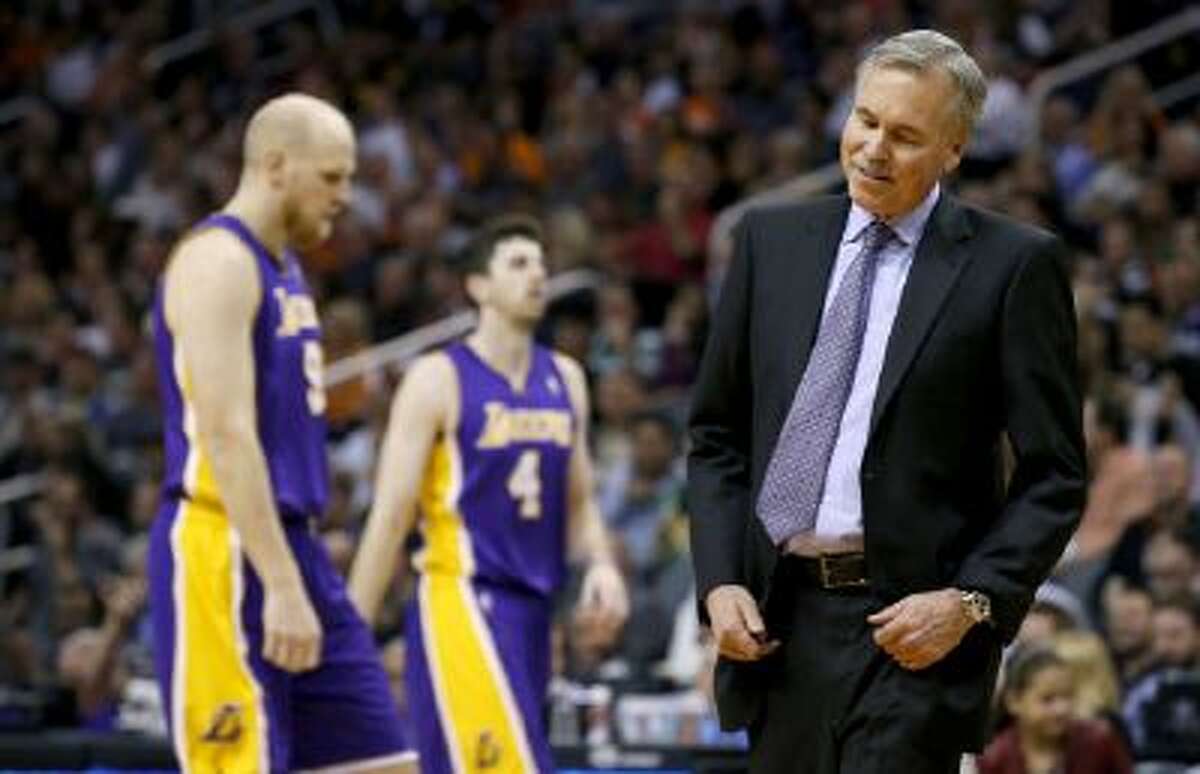 Los Angeles Lakers coach Mike D'Antoni has worked with a roster constantly in flux this season due to injuries.