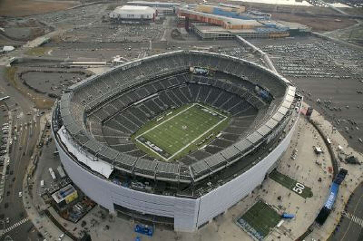 n this Dec. 1, 2013, photo, MetLife Stadium is seen in an aerial photo in East Rutherford, N.J.