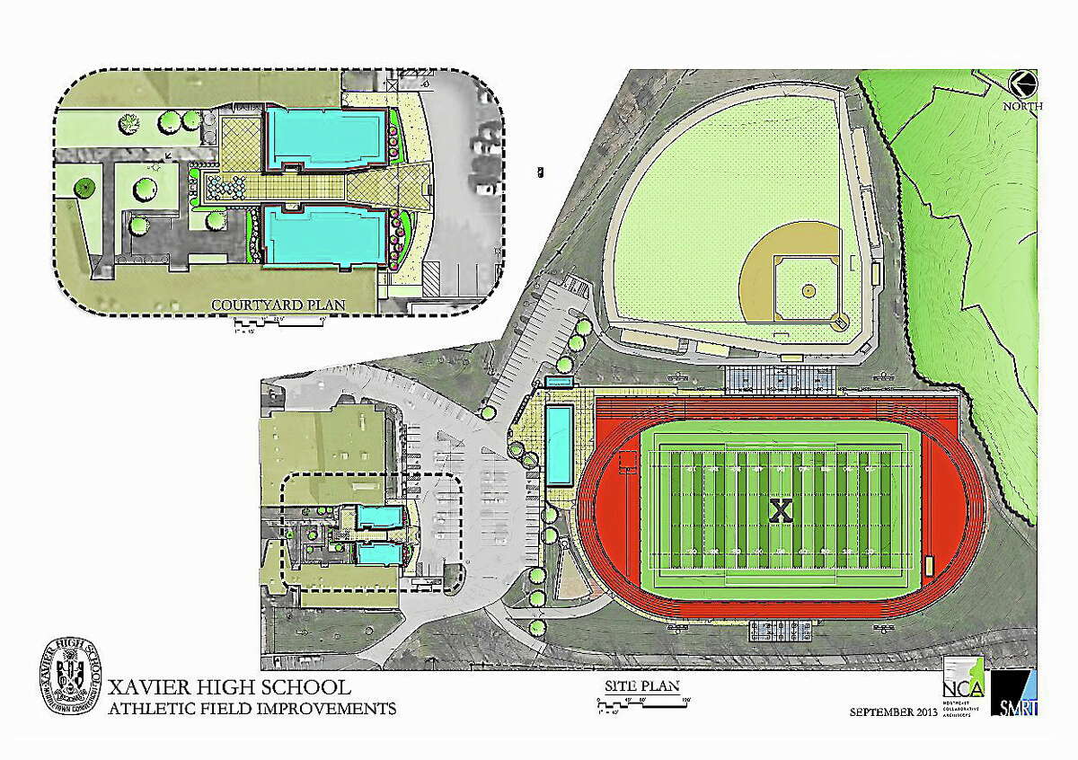 Submitted Image. Site plans for the new Xavier athletic fields in Middletown.