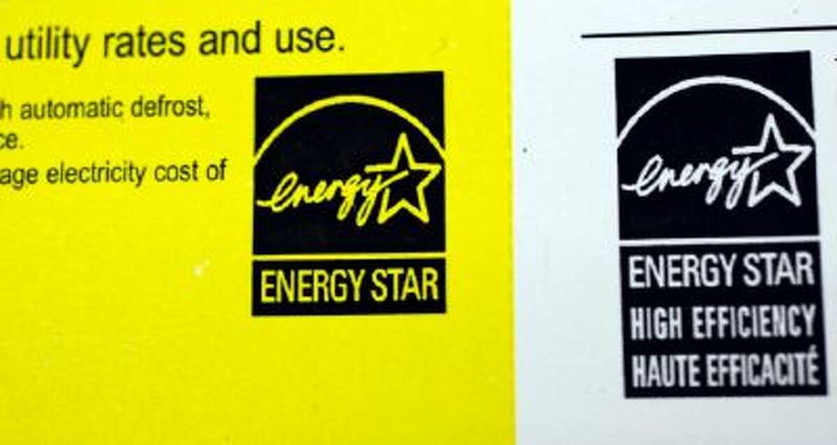 This March 9, 2010 file photo shows an Energy Star label at an appliance store in Mountain View, Calif. One way to start conserving energy in your home is to replace old appliances with Energy Star Appliances.