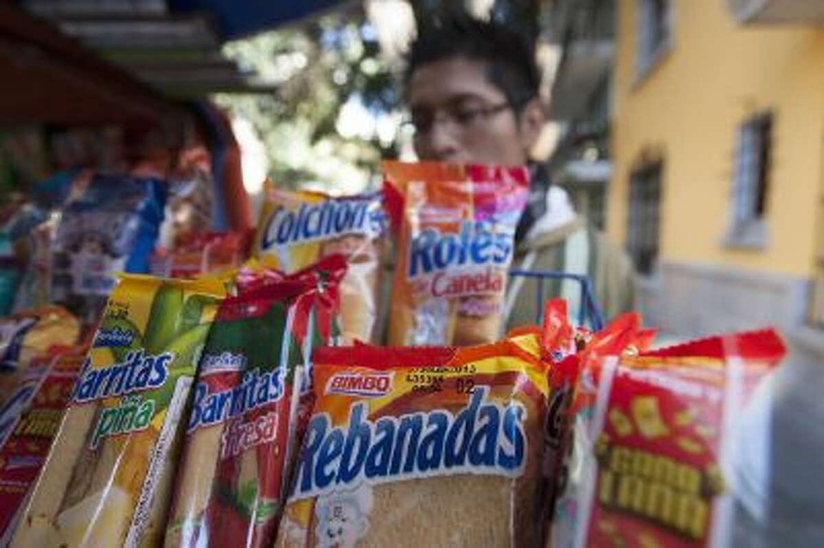 The world's largest bread maker, Grupo Bimbo, produced these Rebanadas snacks, seen Feb. 14, 2013 in Mexico City.