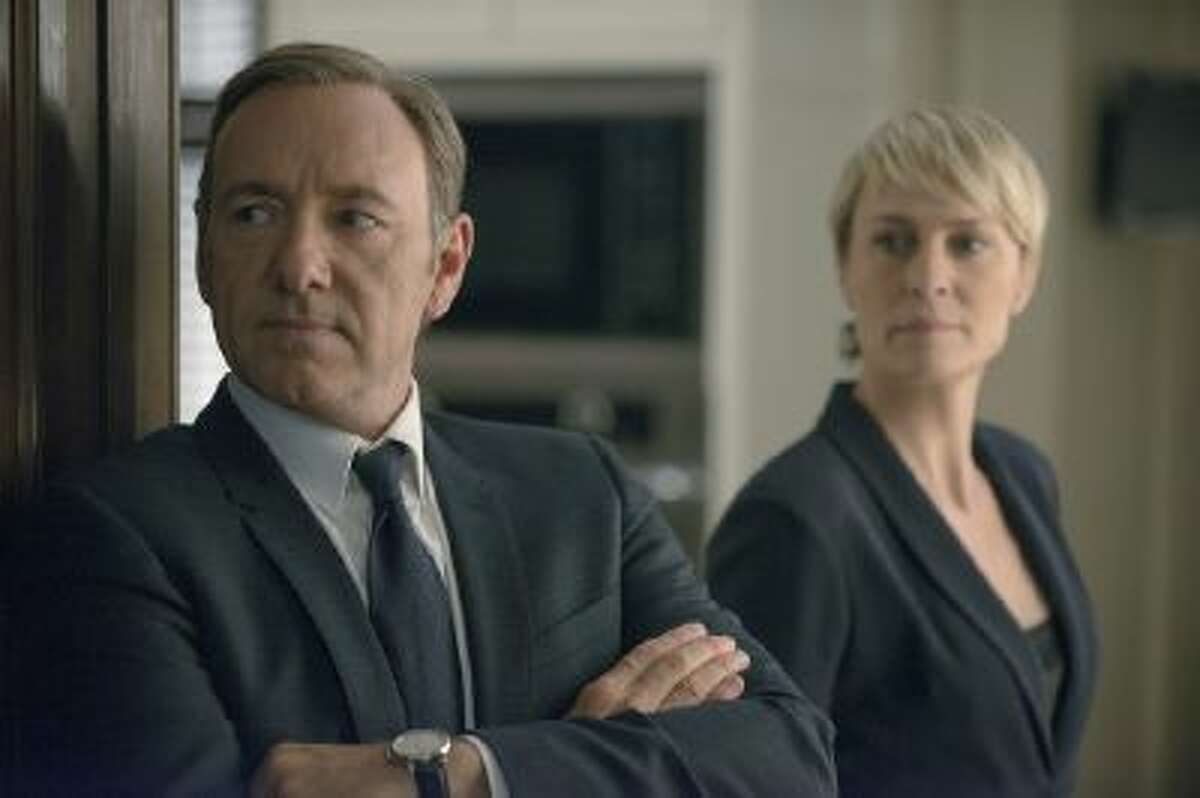 Kevin Spacey as congressman Francis Underwood and Robin Wright as his wife and a similarly ruthless power player in season 2 of Netflix's "House of Cards."