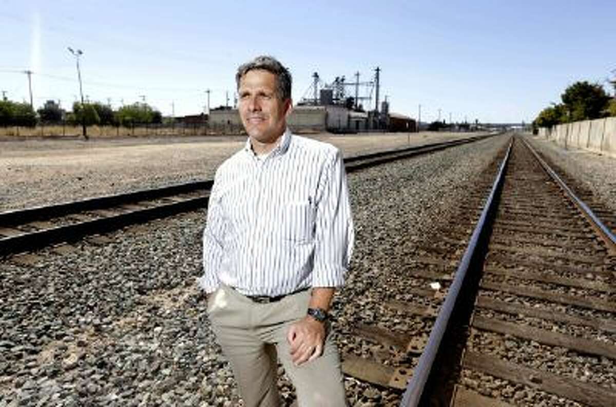 In this photo taken Monday, July 15, 2013, Jeff Morales, chief executive officer of the California High Speed Rail Authority, poses in Fresno, Calif. where construction of the controversial $68 billion bullet train is set to begin.
