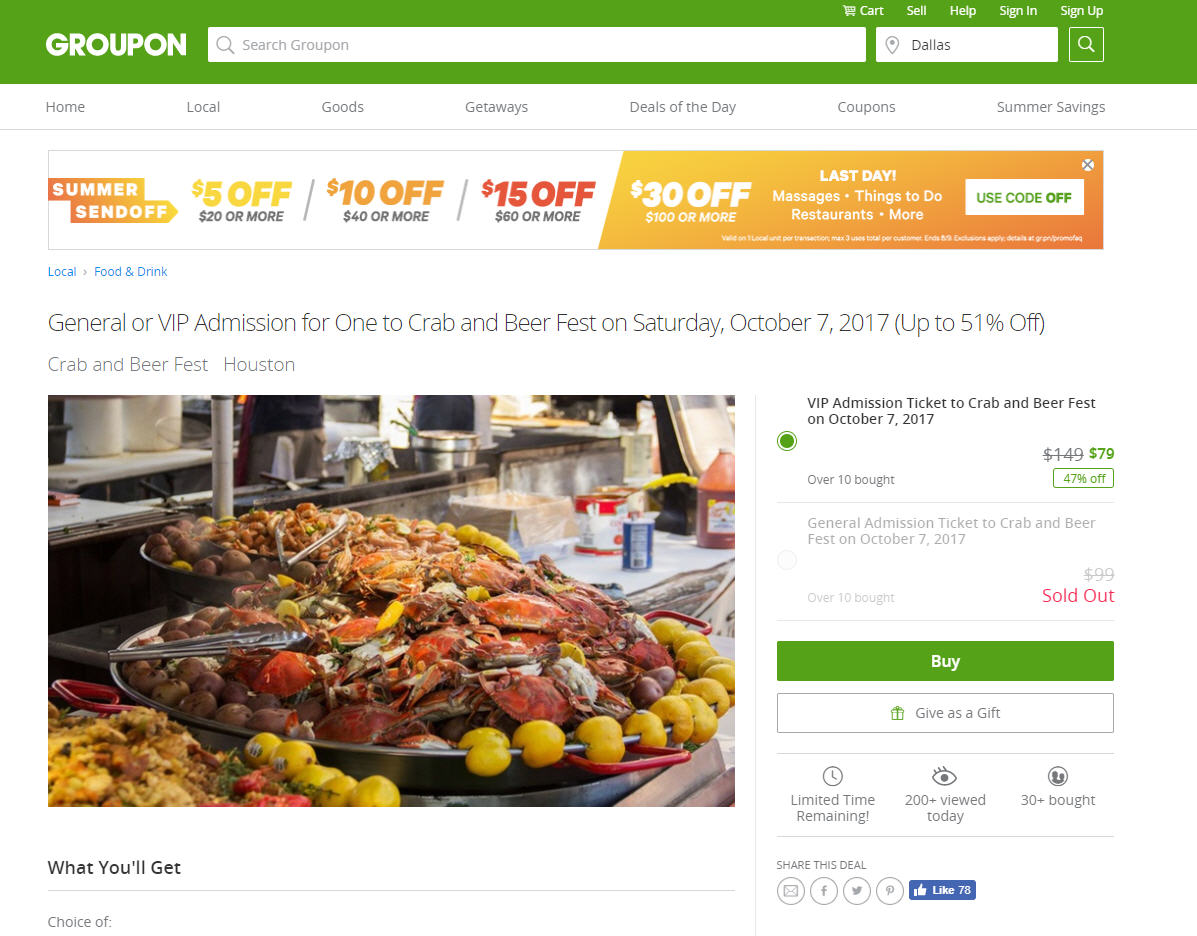 Groupon reimburses people for Houston crab and beer festival Groupon scam