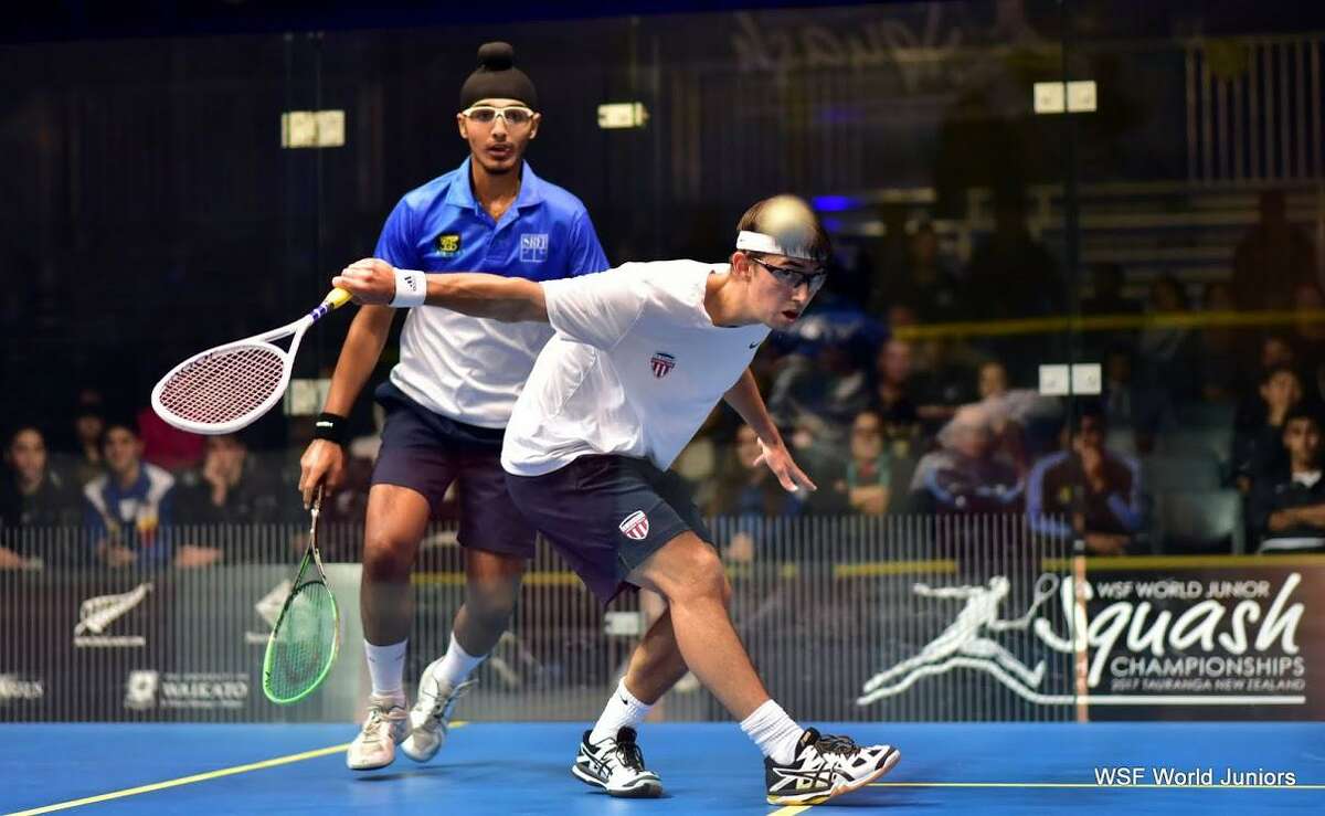 Darien High School graduate Harrison Gill competes in the World Junior Squash Championships in New Zealand. Gill placed in the Top-20 in the world, and is heading to Yale University in the Fall where he will play squash.