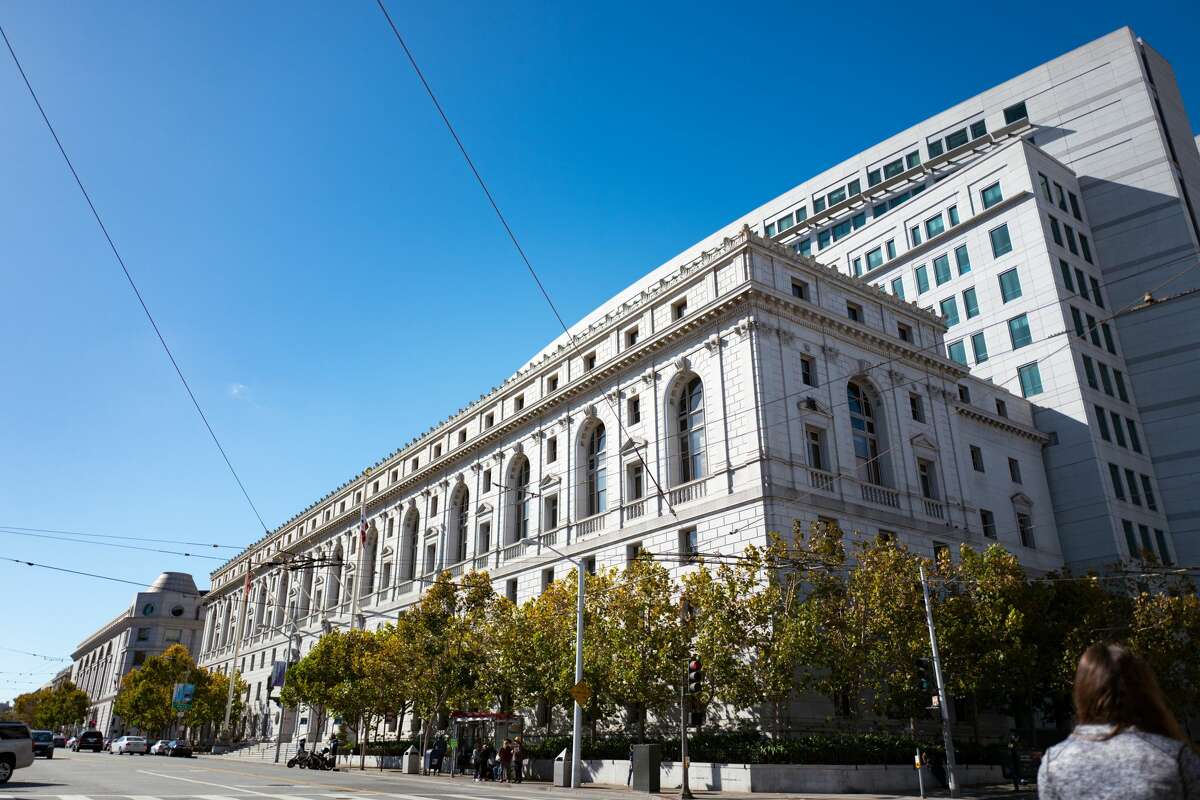 Facade of the Supreme Court of California, in the Civic Center neighborhood of San Francisco, California, October 2, 2016. (Photo via Smith Collection/Gado/Getty Images).