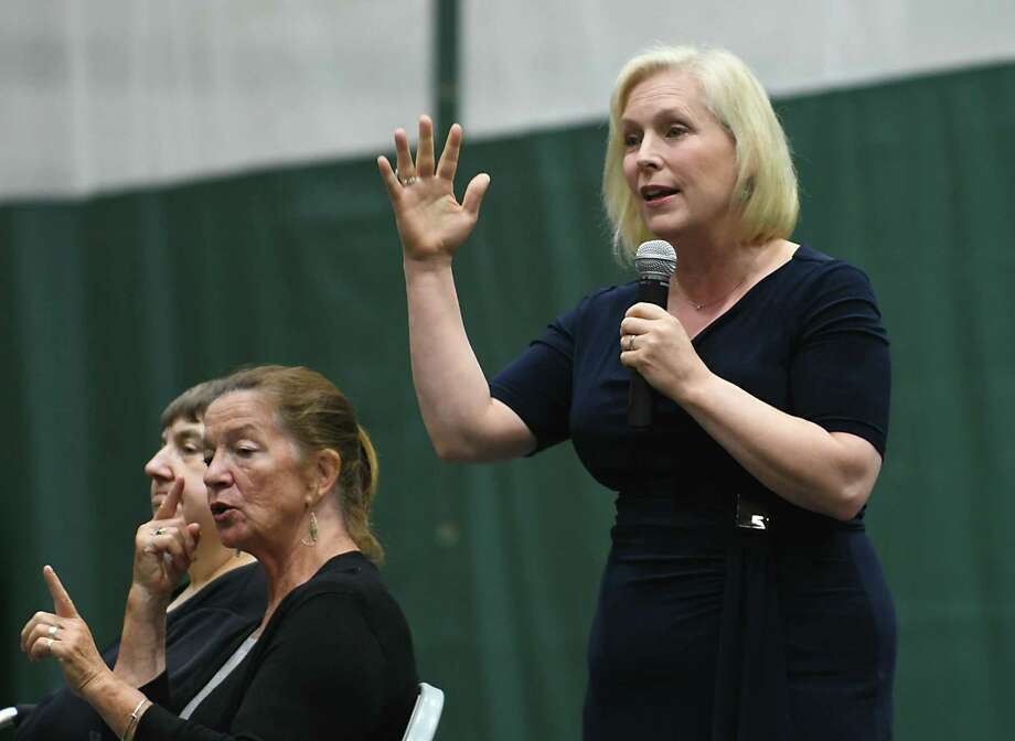 kirsten gillibrand troy loud crowd cheer gillibrand at town hall in troy laredo kirsten gillibrand troy loud crowd cheer gillibrand at town hall in troy laredo
