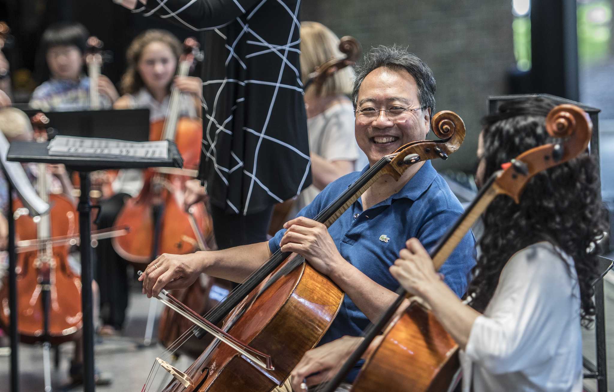 At SPAC, cellists share stage with YoYo Ma