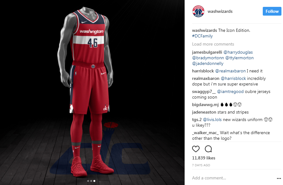 Wizards unveil 2017-18 jerseys