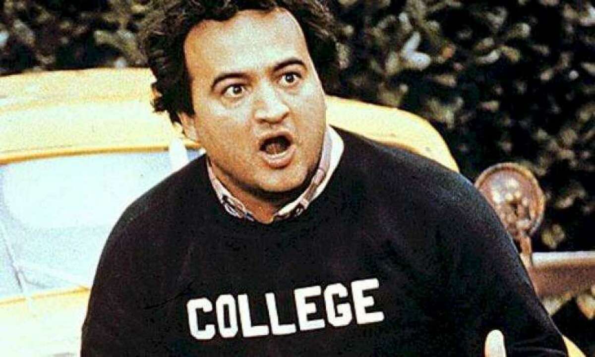 John Belushi, well known as "Bluto" in "National Lampoon's Animal House", the 1978 comedy film about the fictional Faber College.