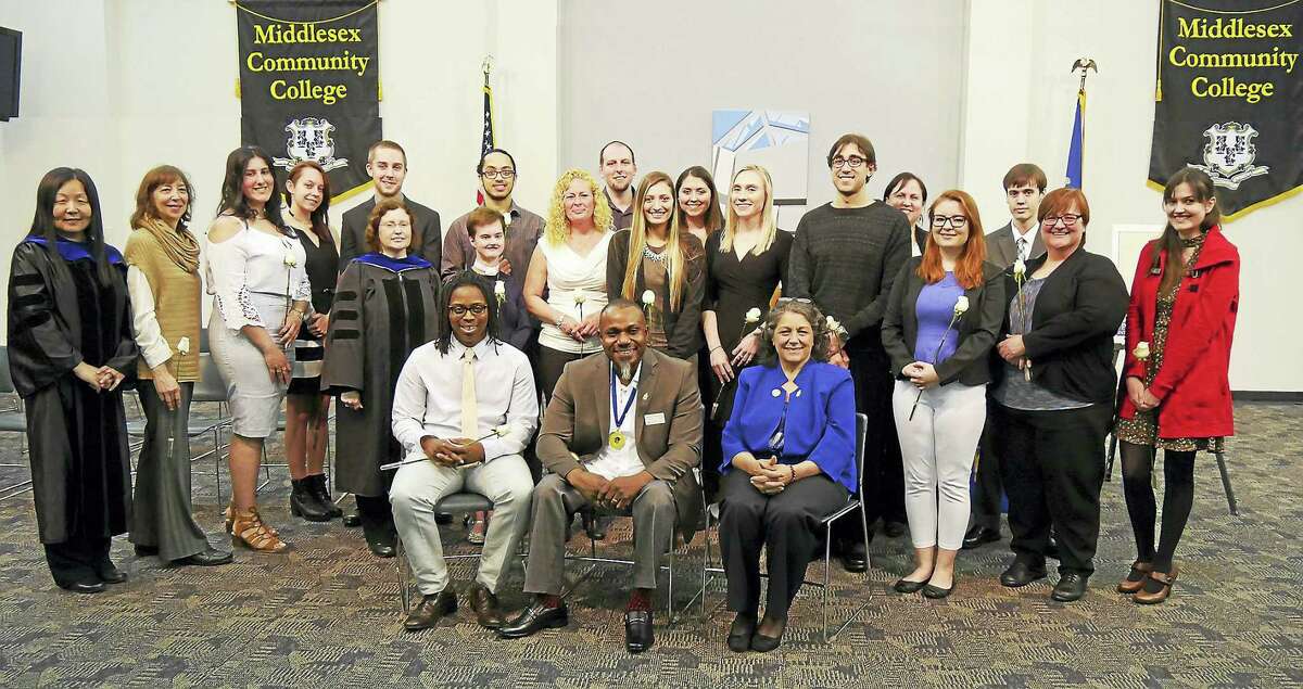 The Middlesex Community College chapter of Phi Theta Kappa, Beta Gamma Xi, inducted 57 new members recently.