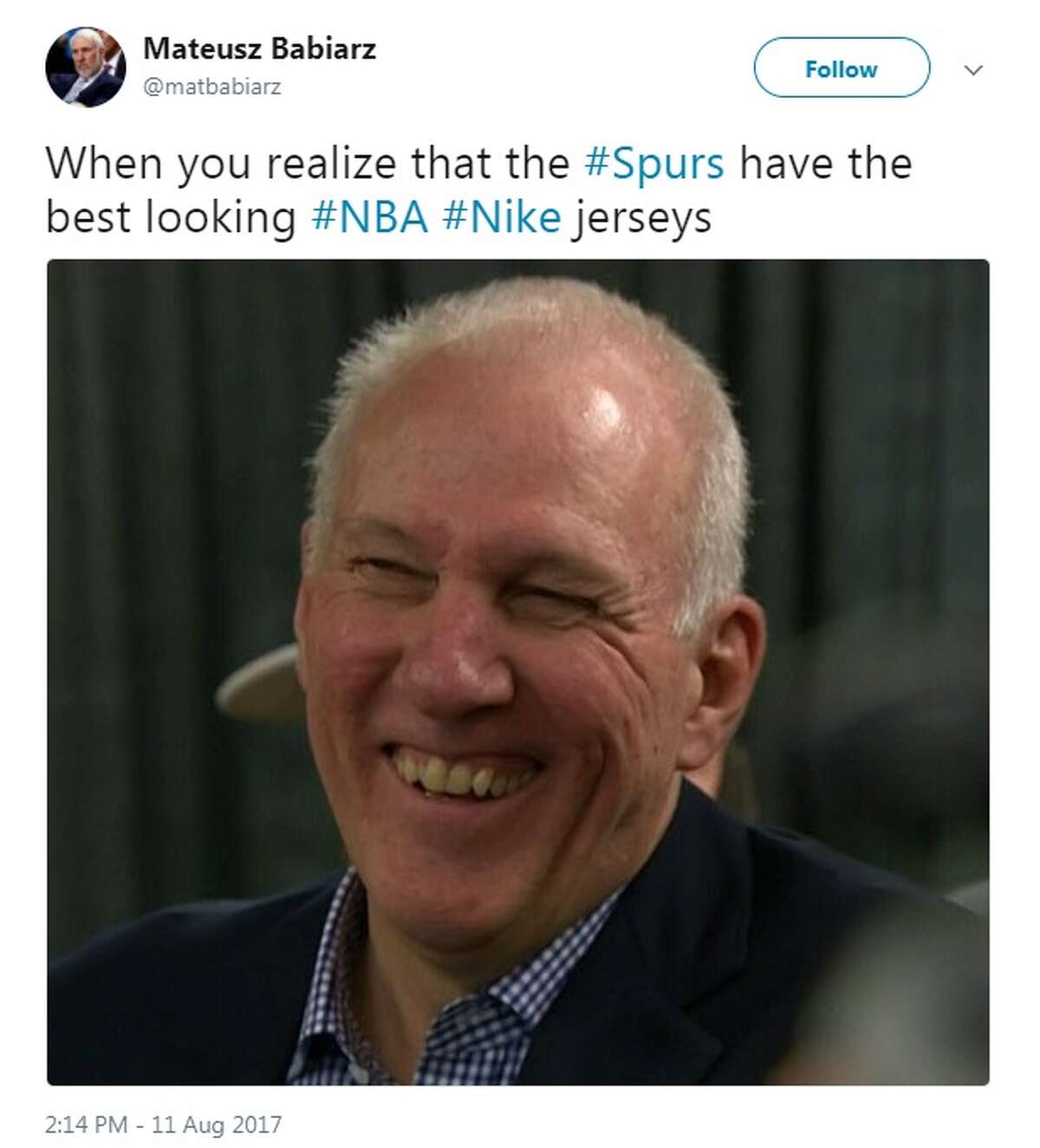 @matbabiarz: "When you realize that the #Spurs have the best looking #NBA #Nike jerseys"