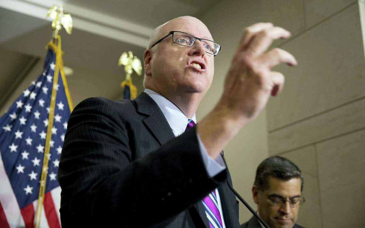 In this June 22, 2016 photo, Rep. Joe Crowley, D-N.Y. speaks during a news conference on Capitol Hill in Washington. Republicans are fending off questions about Russia and the Trump campaign, and dealing with an unpopular health care plan. But Democrats have yet to unify behind a clear, core message that will help them take advantage of their opponents’ struggles.