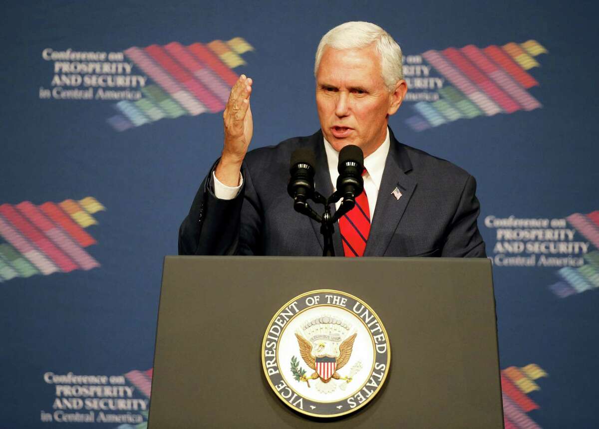 Vice President Mike Pence speaks during a conference on Prosperity and Security in Central America, Thursday, June 15, 2017, in Miami.