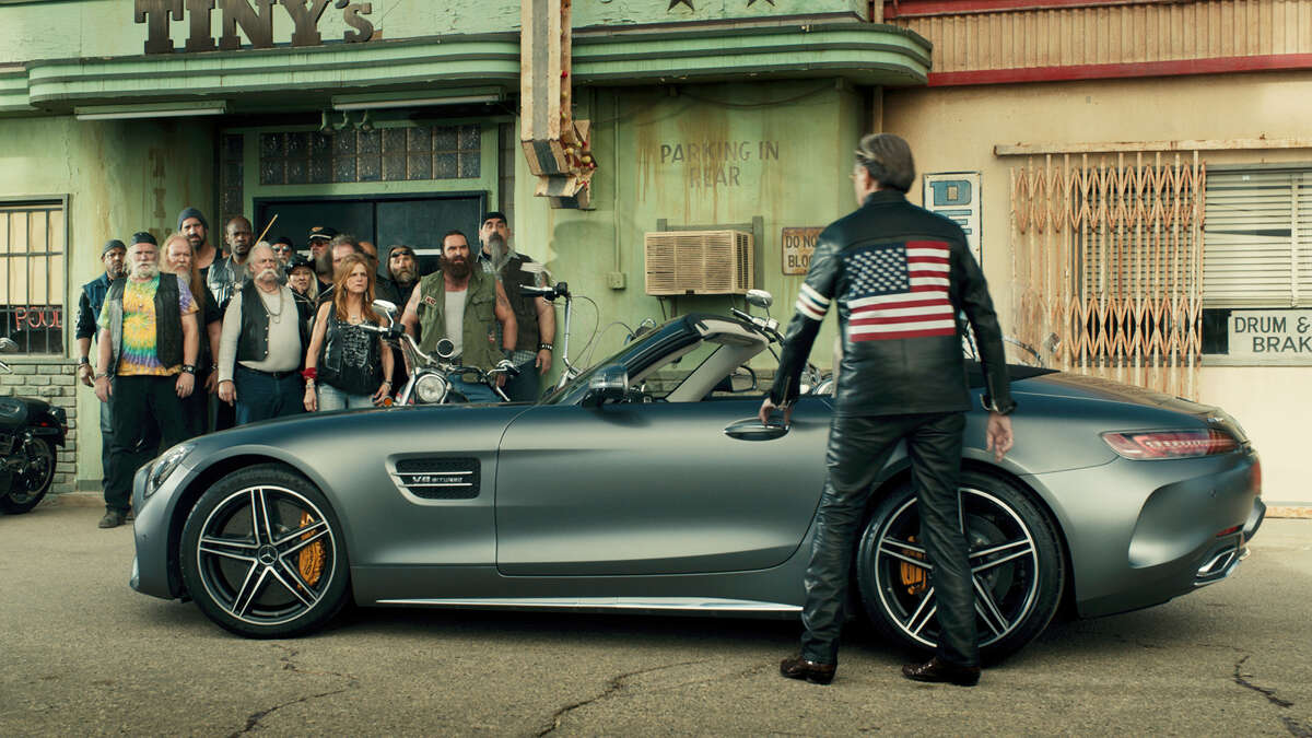 An image from the Mercedes-Benz company’s “Easy Driver” Super Bowl 51 commercial.