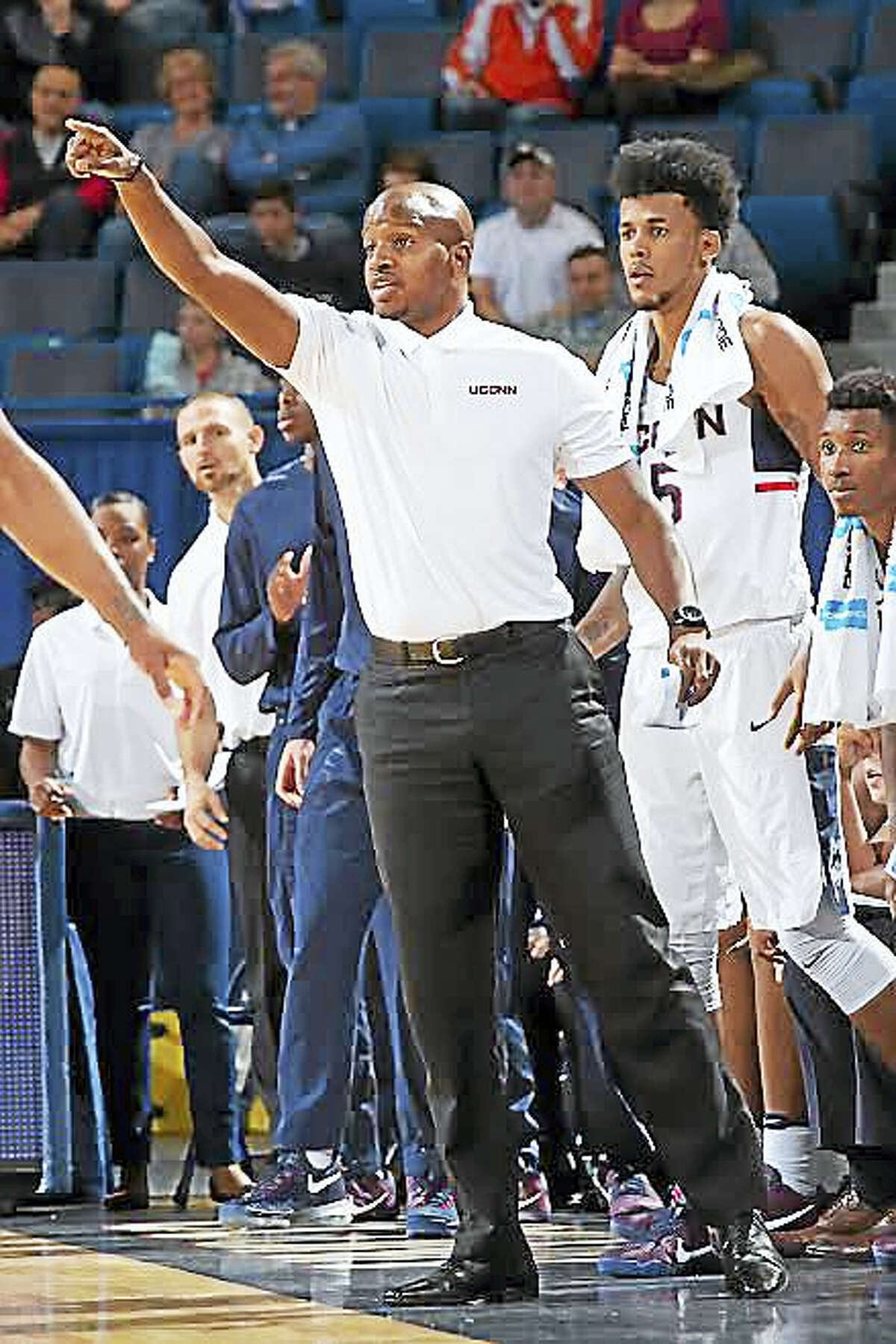 Dwayne Killings joined UConn's coaching staff this season after spending eight seasons at Temple.Photo courtesy of UConn athletics