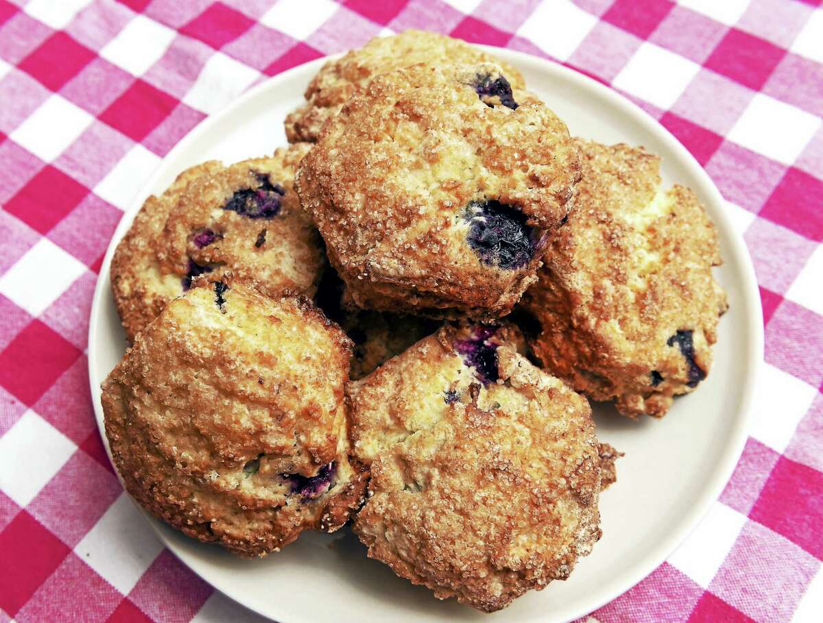 Blueberry scones photographed at Jones Family Farms’ Harvest Kitchen in Shelton.