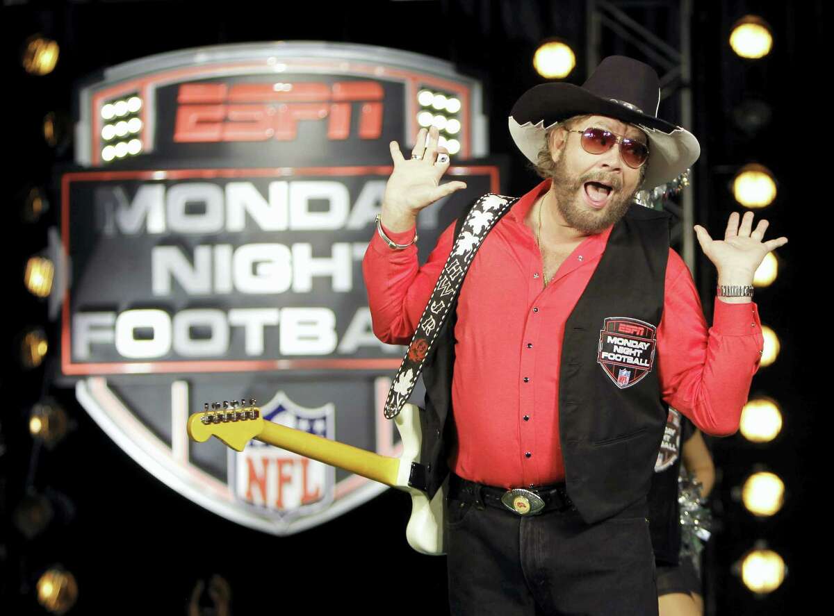 In this 2011 photo, Hank Williams Jr. performs during the recording of a promo for NFL Monday Night Football. USA Today Network-Tennessee reported on that Williams and his “All My Rowdy Friends Are Here on Monday Night” theme are returning to “Monday Night Football.”