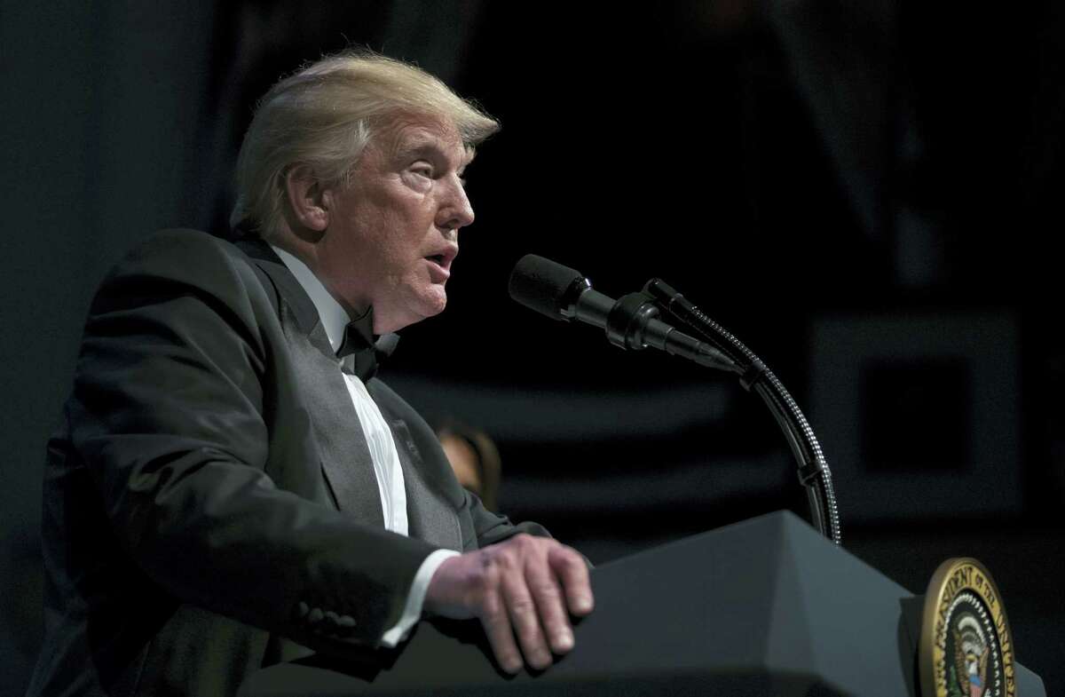 President Donald Trump speaks during the Ford’s Theatre Annual Gala at the Ford’s Theatre in Washington, Sunday, June 4, 2017. (AP Photo/Carolyn Kaster)