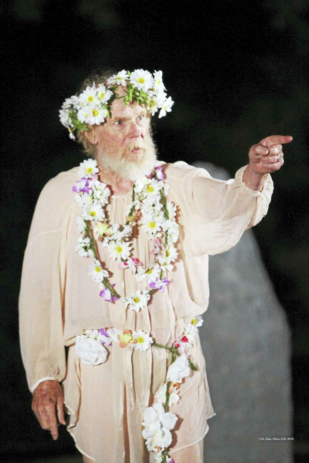 John Basinger is King Lear in the 2014 Shakespeare in the Grove production in Middletown.